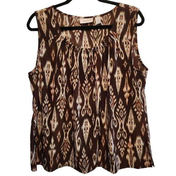Chicos Womens Sleeveless Patterned Blouse Size Chicos 3 (XL) - Picture 1 of 5